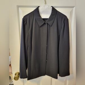 Talbots stretch black blazer sz 12 petite